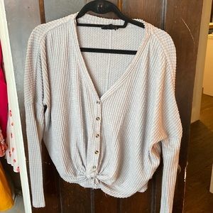 Urban Outfiters Out from Under Jojo Oversized Thermal Button Down